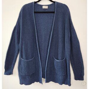 Universal Thread Blue Open Cardigan, M, 100% Cotton Coastal Grandpa, Kurt Cobain